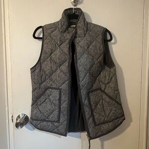 J.Crew Plaid Quilted Vest, Size S
